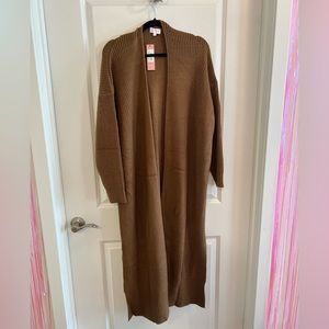 Long Ribbed Cardigan